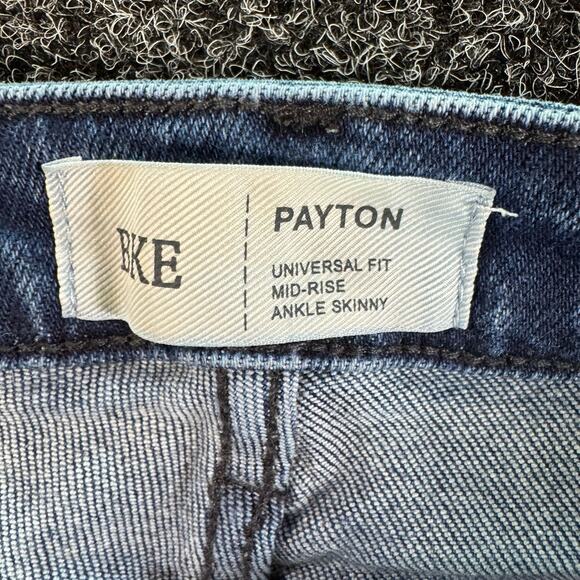 BKE Payton Jeans Women's 31 Blue Ankle Skinny Mid Rise Universal Fit Distressed - Picture 3 of 9